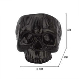 Gothic Flame Skull Candle Holder