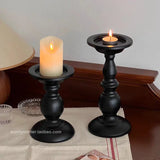 Victorian Gothic Candle Stand Pair