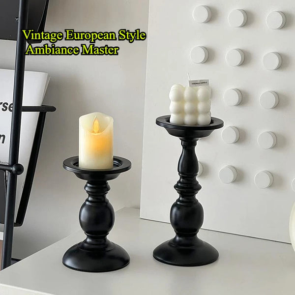 Gothic Skull Candlestick Holders