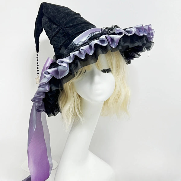 Witch Hat with Feathers