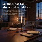 Noir Slim Candlestick Trio