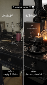 Skull candle holder vintage dresser gothic home decor